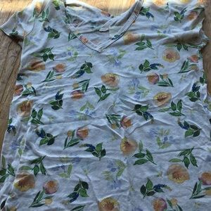 Anthropologie floral tee